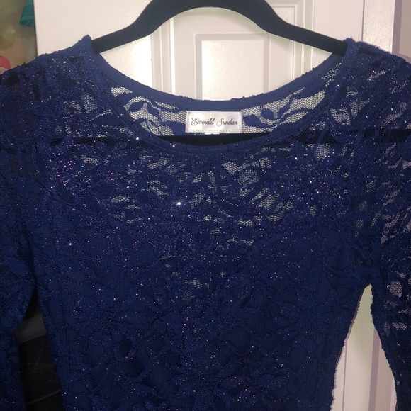 Blue Short Formal Dress - Picture 2 of 5